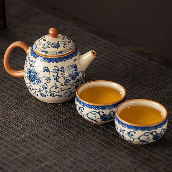 Celadon Ru Kiln Xishi Teapot Set Single Pot Tea Brewer Household High - grade Ceramic Kung Fu Tea Set - China Tea Store