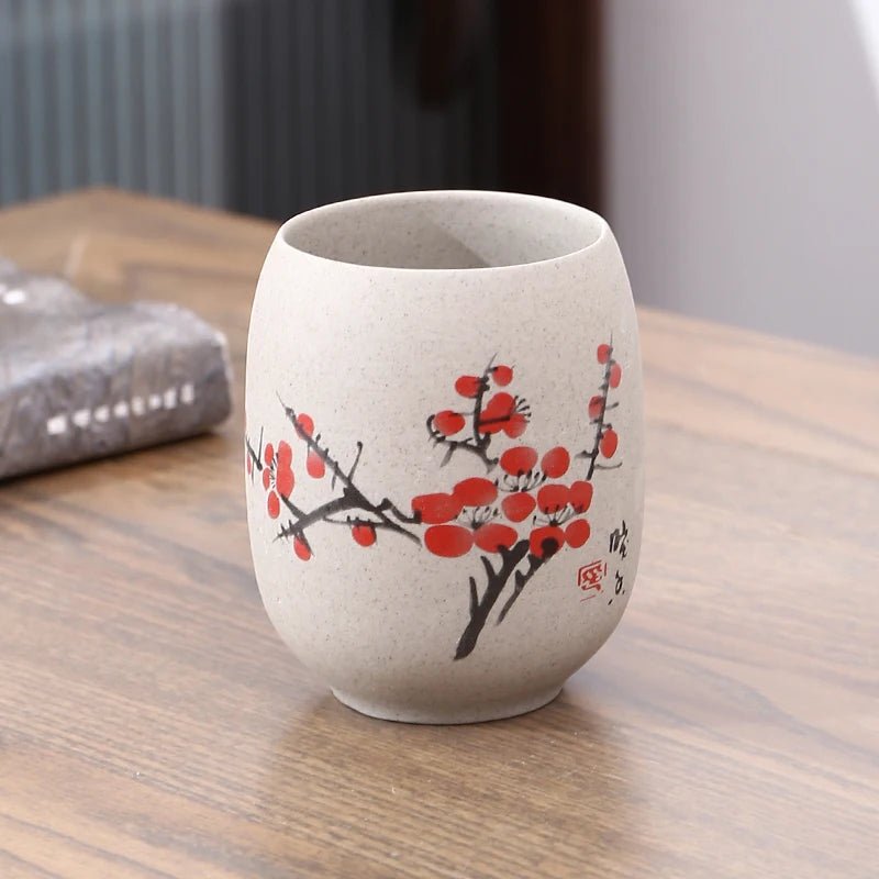 CHANSHOVA 175ml Chinese retro style Handpainted Flowers and plants Ceramic Teacup China Coarse pottery Tea cup Coffee cups H393 - China Tea Store