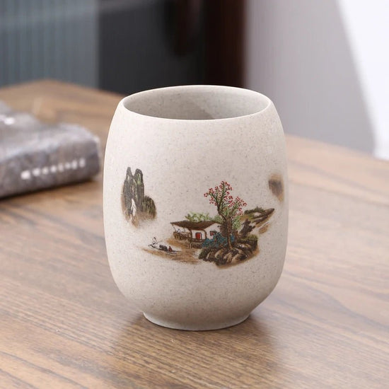 CHANSHOVA 175ml Chinese retro style Handpainted Flowers and plants Ceramic Teacup China Coarse pottery Tea cup Coffee cups H393 - China Tea Store