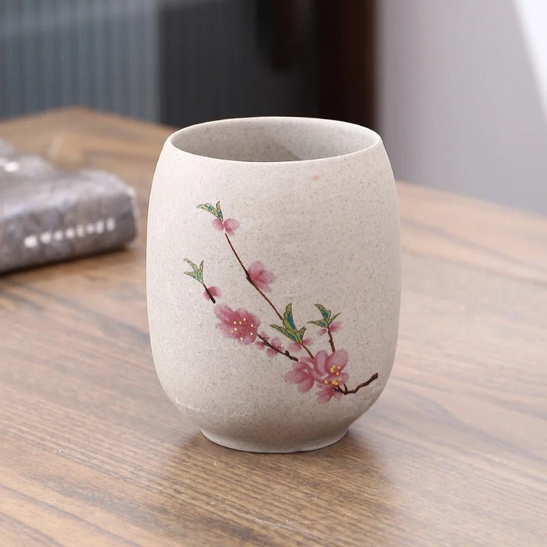 CHANSHOVA 175ml Chinese retro style Handpainted Flowers and plants Ceramic Teacup China Coarse pottery Tea cup Coffee cups H393 - China Tea Store