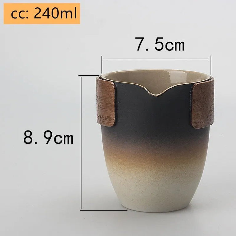 Chinese Ceramic Fair Cup Anti - scalding Tea Divider Cha Hai Handmade Teacup Tradition Tea Set Accessories Home Drinkware 240ml - China Tea Store