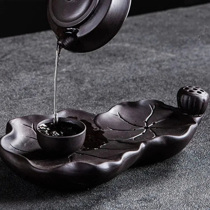 Chinese Purple Clay Tea Tray Household Water Storage Type Tea Sea Creative Zisha Pot Bearing Antique Tea Set Trays Decorative - China Tea Store