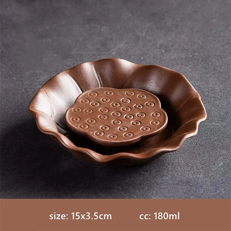 Chinese Purple Clay Tea Tray Household Water Storage Type Tea Sea Creative Zisha Pot Bearing Antique Tea Set Trays Decorative - China Tea Store