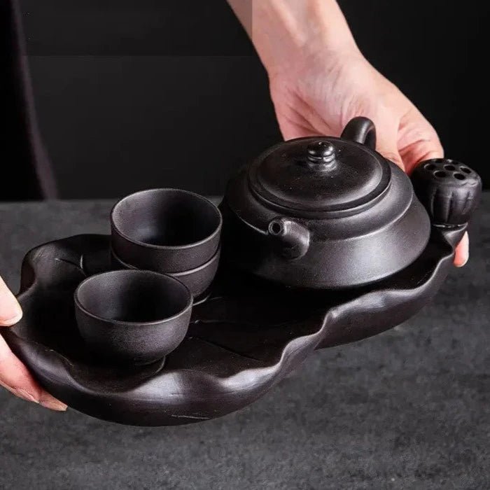 Chinese Purple Clay Tea Tray Household Water Storage Type Tea Sea Creative Zisha Pot Bearing Antique Tea Set Trays Decorative - China Tea Store