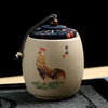 Chinese Stoneware Tea Caddy Ceramic Sealed Tea Leaf Organizer Candy Containers Travel Portable Tea Box Coffee Storage Tank