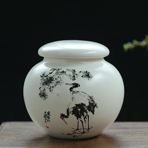 Chinese Style Ceramic Tea Caddy Travel Tea Boxes Portable Tea Tin Containers Powder Spice Sealed Jar Oolong Coffee Storage Tank - China Tea Store