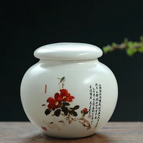 Chinese Style Ceramic Tea Caddy Travel Tea Boxes Portable Tea Tin Containers Powder Spice Sealed Jar Oolong Coffee Storage Tank - China Tea Store