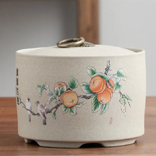 Chinese Style Ceramics Tea Caddy Household Storage Tank Travel Tea Bag Coffee Biscuits Sealed Jar Dried Fruit Snacks Containers - China Tea Store