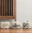 Chinese Style Ceramics Tea Caddy Household Storage Tank Travel Tea Bag Coffee Biscuits Sealed Jar Dried Fruit Snacks Containers - China Tea Store