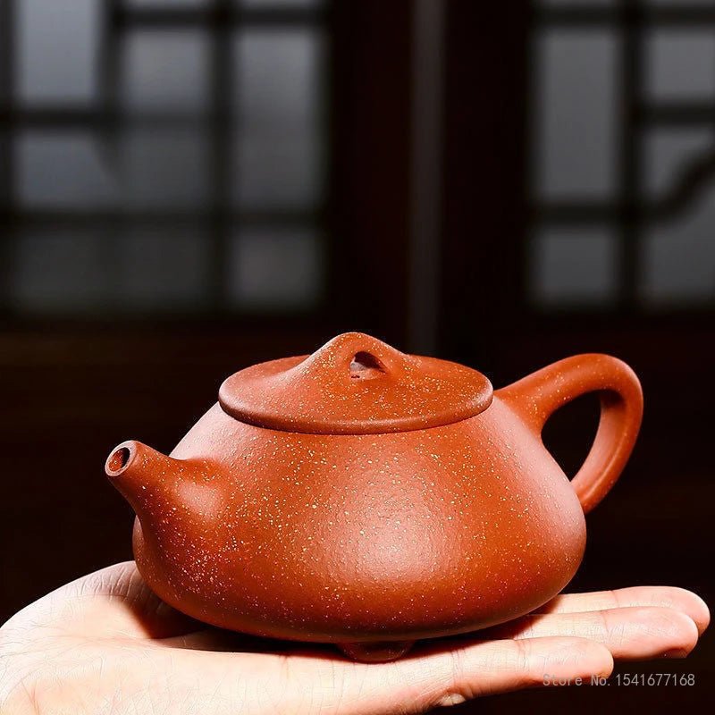 Chinese Style Classic Dragon Blood Color Sand Tea Pot, Xishi Yixing Purply Teapot, Handmade Kongfu Tea Pots, 240ml, 1Pc - China Tea Store