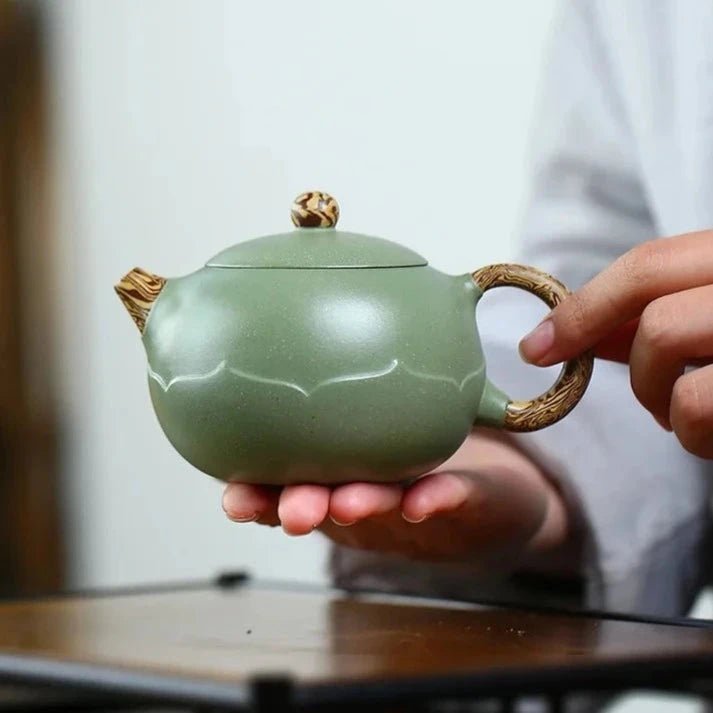 Chinese Tea Ceremony Yixing Boutique Tea Pot Raw Ore Dark Green Mud Kettle Handmade Purple Clay Teapot Customized Gifts - China Tea Store