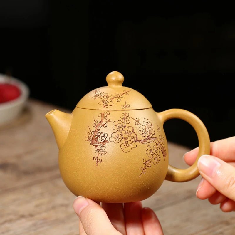 Chinese teapot Yixing Purple Clay Pot Pure Handmade Original Gold Dragon Egg Pot Kung Fu Tea Set Teapot Small Capacity 250ml - China Tea Store