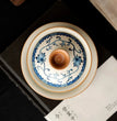 Chinese Traditional Blue and Flower Ru Kiln Gaiwan Teacup Handmade Ceramic Tea Tureen Household Tea Bowl Travel Portable Teaware - China Tea Store