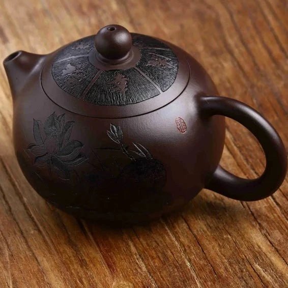 Chinese Yixing Handmade Teapot, Purple Clay Pot, Baimu Purple Egg, Elegant Room, Liuxiang Xishi Pot, Drinking Pu'er, 300ml - China Tea Store