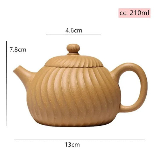 Chinese Yixing Purple Clay Teapots Authentic Section Mud Filter Tea Infuser Handmade Stripe Beauty Kettle Zisha Tea Set 210ml - China Tea Store