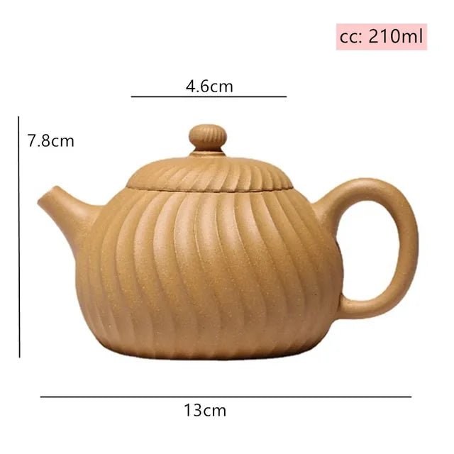 Chinese Yixing Purple Clay Teapots Authentic Section Mud Filter Tea Infuser Handmade Stripe Beauty Kettle Zisha Tea Set 210ml - China Tea Store