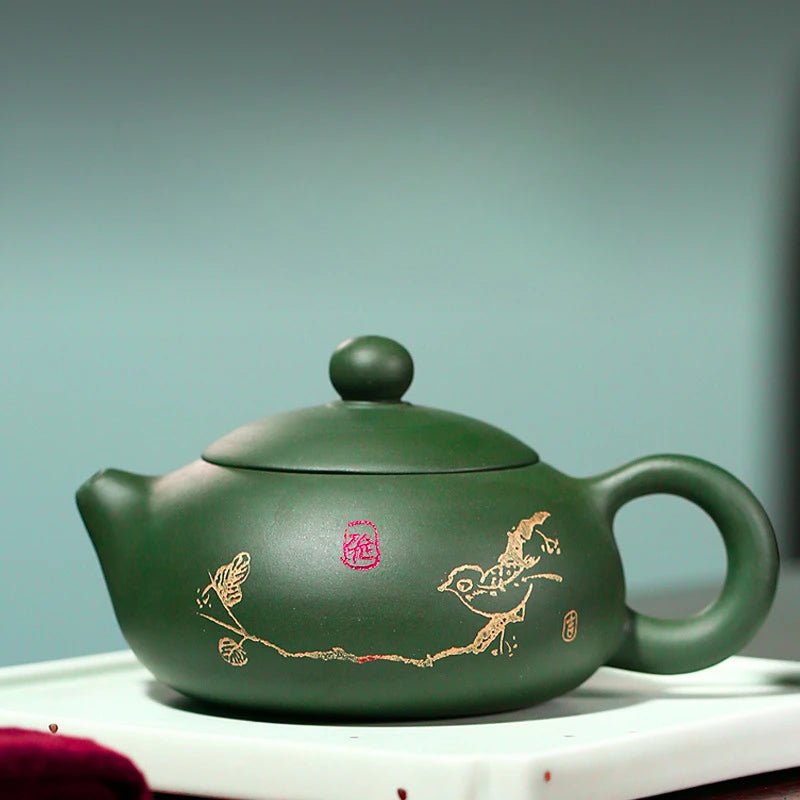 Chinese Yixing Teapot Purple Clay Filter Xishi Teapots Beauty Kettle Raw Ore Green Clay Handmade Tea Set Authentic 170ml - China Tea Store