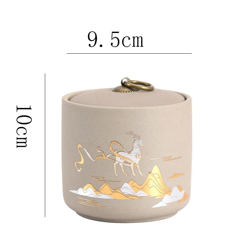 Creative Ceramic Storage Jar Purple Clay Storage Tea Jar Moistureproof Home Candy Nut Sealed Box Food Storage Container Gift New - China Tea Store