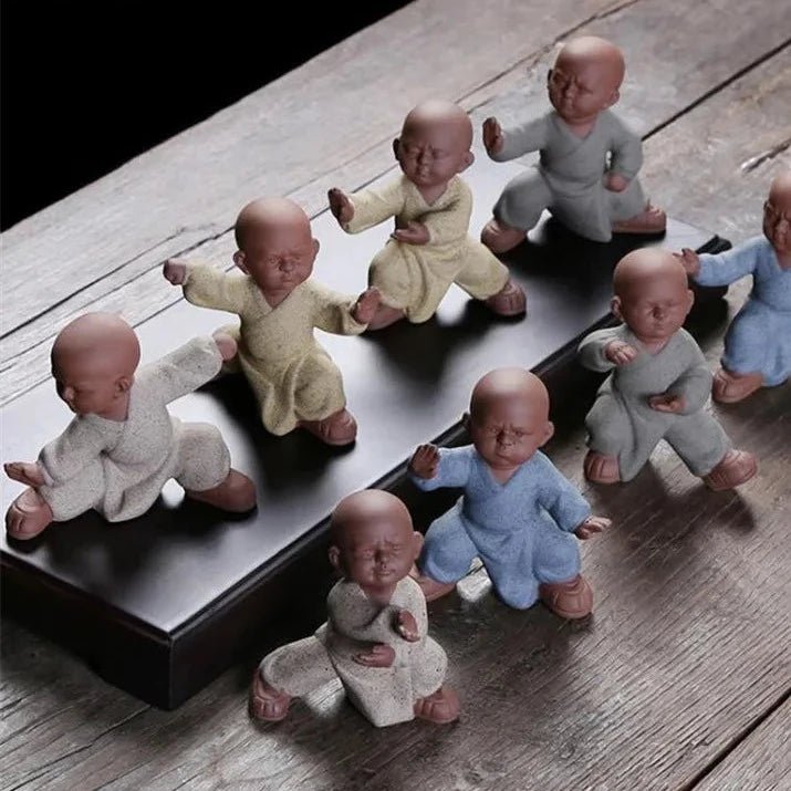 Creative Ceramic Tai Chi Kung Fu Little Monks Ornaments Purple Clay Small Tea Pets Teahouse Table Decoration Accessories - China Tea Store