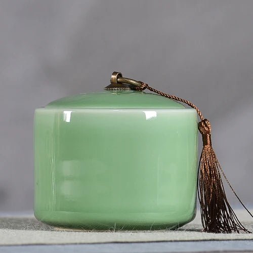 Creative Cracked Ceramic Tea Caddy with Lid Porcelain Sealed Candy Caddy Portable Tea Box Desktop Decoration Home Decoration New - China Tea Store