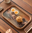 Creative Glass Tray Tea Tray Small Pot Bearer Household Chinese Retro Bamboo Teapot Cushion Dry Bubble Table - China Tea Store