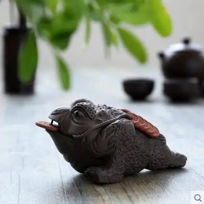 Creative Tea Pet Ornaments, Zisha Tea, Golden Toad, Tea Set Accessories, Tea Art, Small Monk, Figure Ornaments - China Tea Store