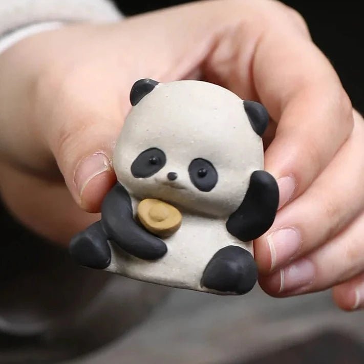 Cute Panda Purple Clay Tea Pet Creative Animals Te Games Toys Tea Figurine Tea Ceremony Tea Statue Chinese Tea Set Collection - China Tea Store