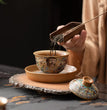 Dunhuang Buddha Gaiwan Kiln Baked Retro Ceramic Tea Bowl Household Kung Fu Tea Set Tea Making Device - China Tea Store