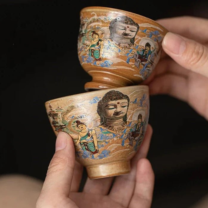 Dunhuang Culture Master Cup Handmade Retro Goblet Personal Dedicated Tea Cup Household Ceramic Cup Tea Bowl - China Tea Store