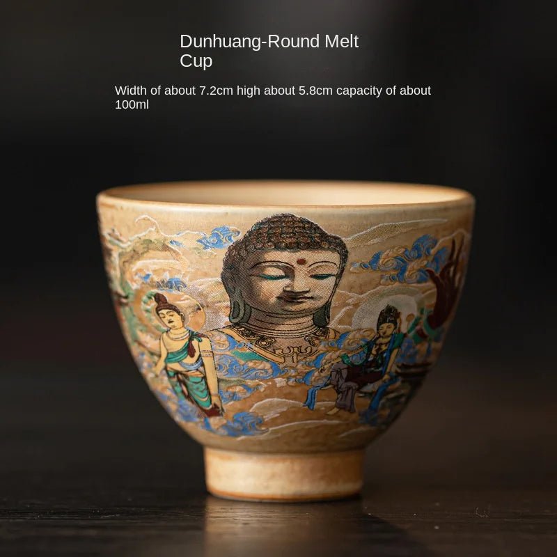 Dunhuang Culture Master Cup Handmade Retro Goblet Personal Dedicated Tea Cup Household Ceramic Cup Tea Bowl - China Tea Store