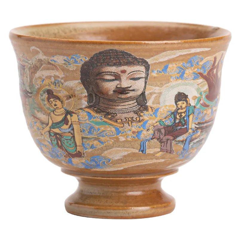 Dunhuang Culture Master Cup Handmade Retro Goblet Personal Dedicated Tea Cup Household Ceramic Cup Tea Bowl - China Tea Store