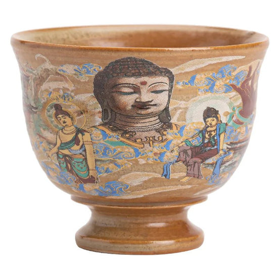 Dunhuang Culture Master Cup Handmade Retro Goblet Personal Dedicated Tea Cup Household Ceramic Cup Tea Bowl - China Tea Store