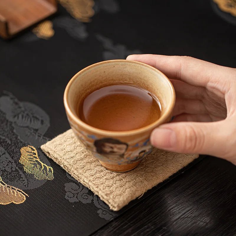 Dunhuang Culture Master Cup Handmade Retro Goblet Personal Dedicated Tea Cup Household Ceramic Cup Tea Bowl - China Tea Store