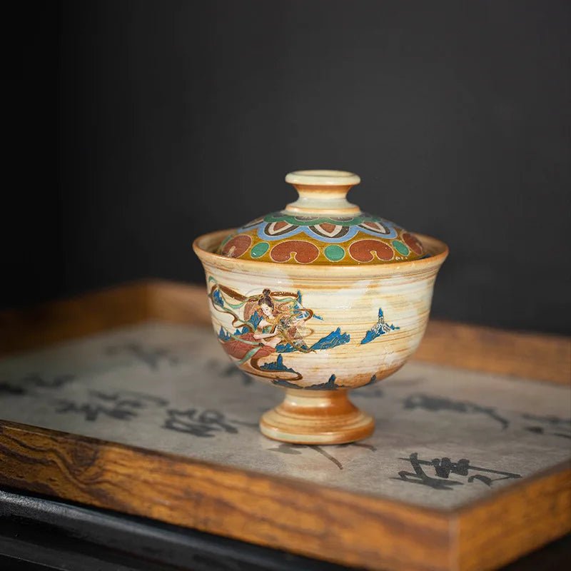 Dunhuang Tureen Single Cup Household Kweichow Moutai Cultural and Creative Kung Fu Tea Set High - End Tea Brewing Bowl Gaiwan - China Tea Store