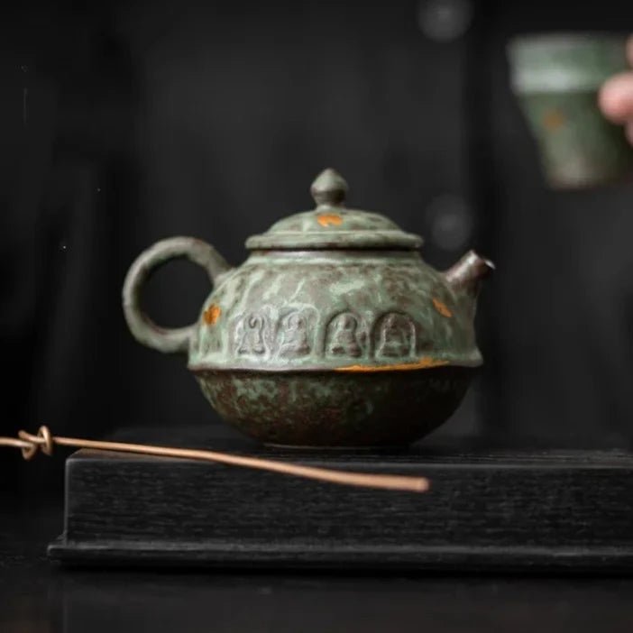 Empty Zhai Dunhuang Pot Vintage Bronze Glaze Teapot Home Old Rock Clay Teaware Single Pot Kung Fu Tea Set Tea Kettle Tea Infuser - China Tea Store