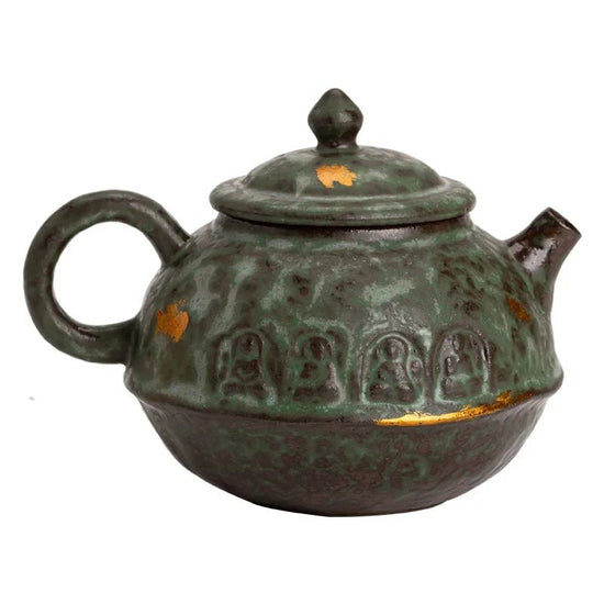 Empty Zhai Dunhuang Pot Vintage Bronze Glaze Teapot Home Old Rock Clay Teaware Single Pot Kung Fu Tea Set Tea Kettle Tea Infuser - China Tea Store