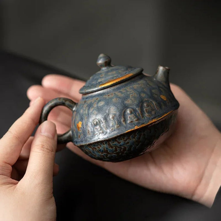 Empty Zhai Dunhuang Pot Vintage Bronze Glaze Teapot Home Old Rock Clay Teaware Single Pot Kung Fu Tea Set Tea Kettle Tea Infuser - China Tea Store