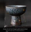 Empty Zhai Old Rock Clay Goblet Silver Gilded High Foot Master Cup Bronze Glaze Ceramic Teaware Tea Cup Single Cup Tea Bowl - China Tea Store