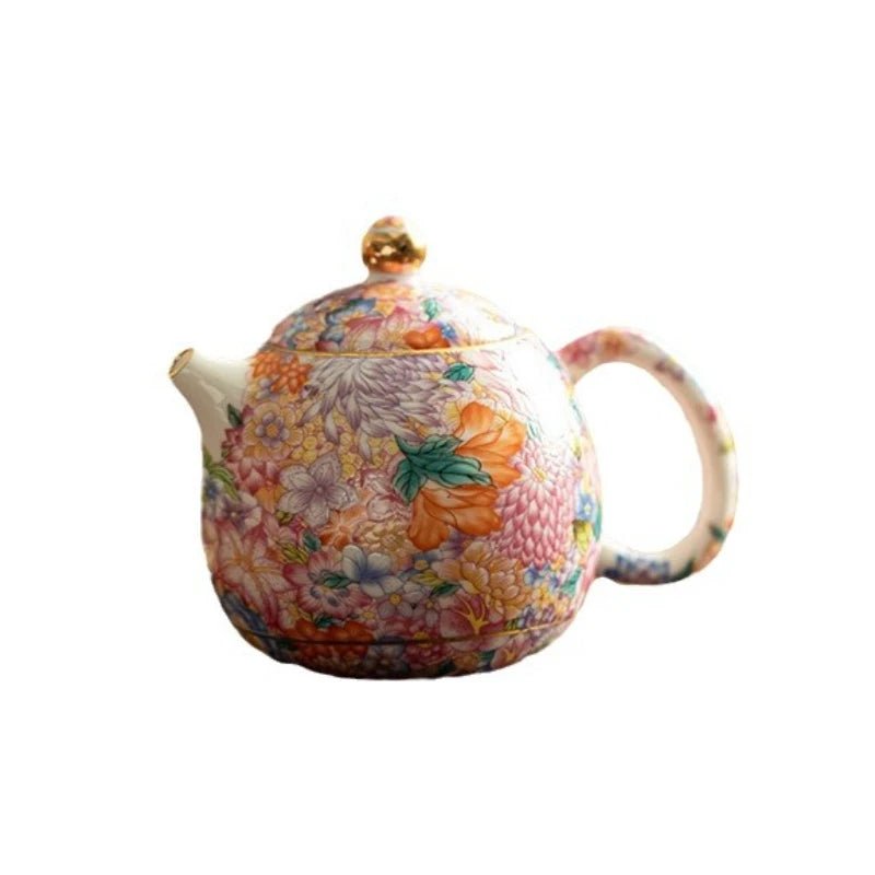 Enameled Ten Thousand Flowers Dragon Egg Pot Ceramic Handmade Brewing Teapot Kung Fu Tea Set Home Owner Tasting Tea Cups - China Tea Store