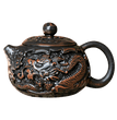 etro Carving Purple Pottery Teapot Ceramic Household Kettle Pot Kung Fu Tea Set Pure Handmade Teapot Teapot for Tea Puer Tea - China Tea Store