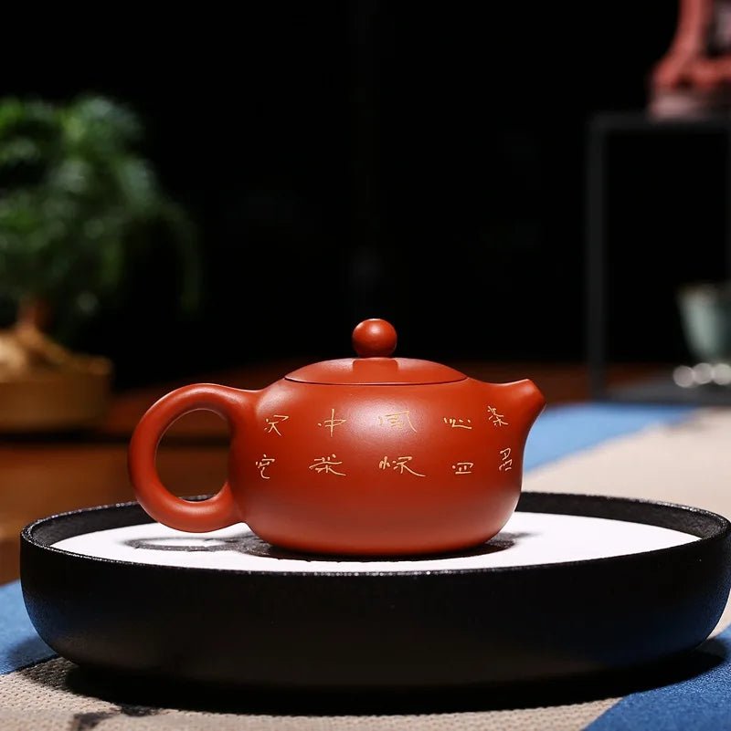 Famous handmade Yixing teapot ore red clay painted Xishi purple clay teapot 170cc collection gift tea set - China Tea Store