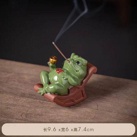 Golden Toad Tea Pet Decoration Attracting Wealth Toad Creative Tea Ceremony Accessories Tea Table Fragrance Insertion Decoration - China Tea Store