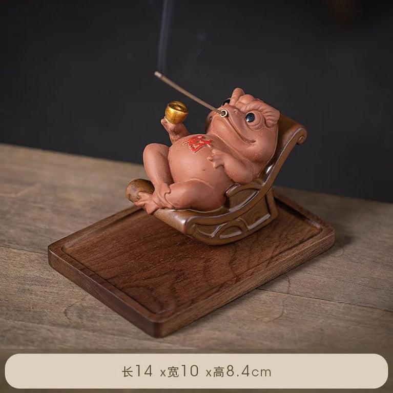 Golden Toad Tea Pet Decoration Attracting Wealth Toad Creative Tea Ceremony Accessories Tea Table Fragrance Insertion Decoration - China Tea Store