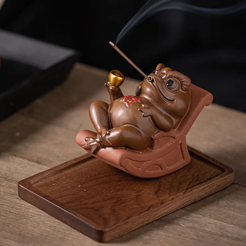 Golden Toad Tea Pet Decoration Attracting Wealth Toad Creative Tea Ceremony Accessories Tea Table Fragrance Insertion Decoration - China Tea Store