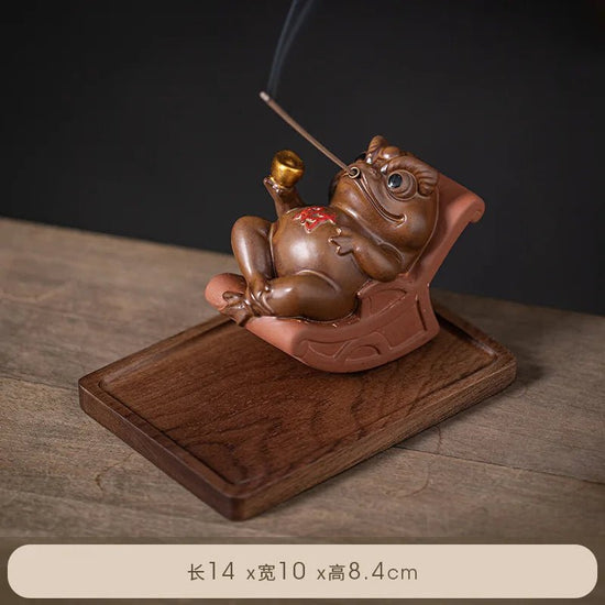 Golden Toad Tea Pet Decoration Attracting Wealth Toad Creative Tea Ceremony Accessories Tea Table Fragrance Insertion Decoration - China Tea Store