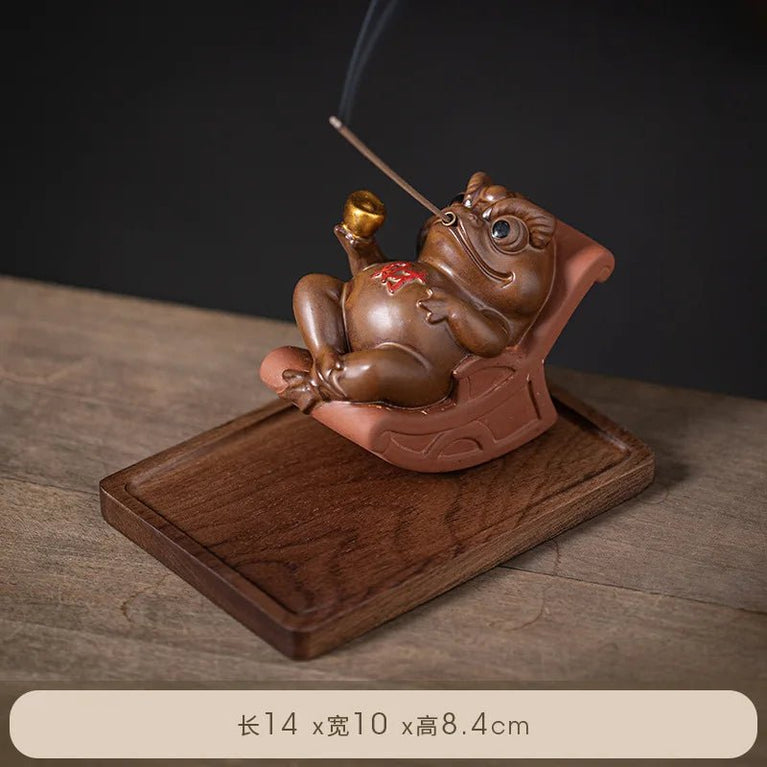 Golden Toad Tea Pet Decoration Attracting Wealth Toad Creative Tea Ceremony Accessories Tea Table Fragrance Insertion Decoration - China Tea Store