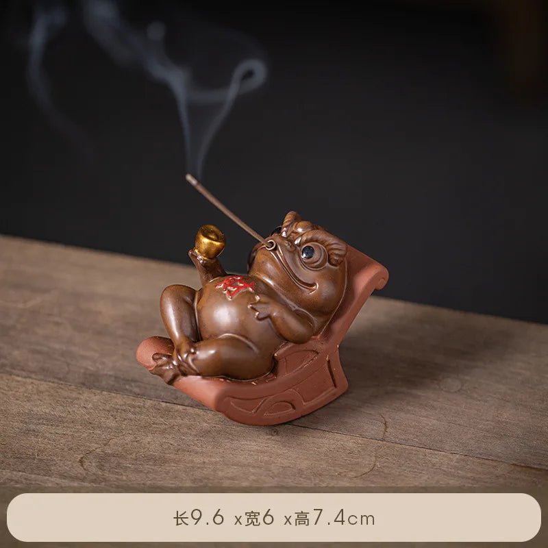 Golden Toad Tea Pet Decoration Attracting Wealth Toad Creative Tea Ceremony Accessories Tea Table Fragrance Insertion Decoration - China Tea Store