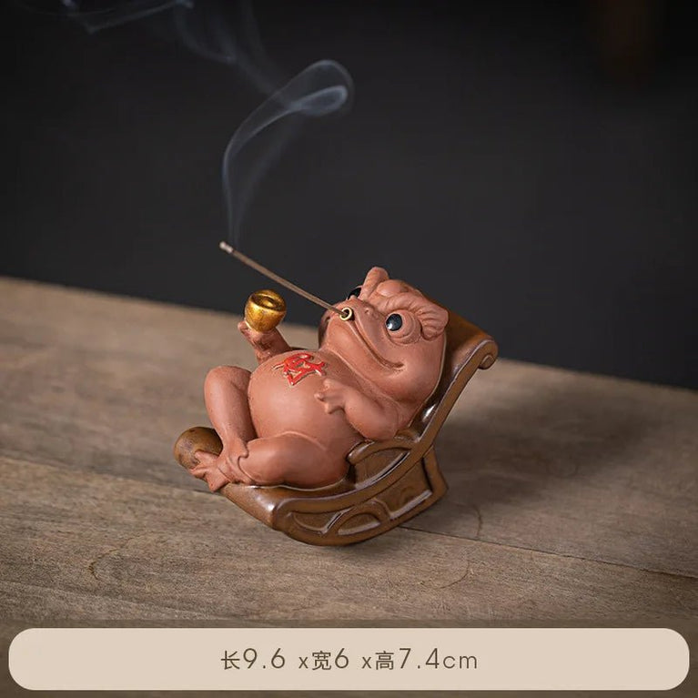 Golden Toad Tea Pet Decoration Attracting Wealth Toad Creative Tea Ceremony Accessories Tea Table Fragrance Insertion Decoration - China Tea Store