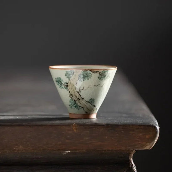 Hand Painted Lotus Teacup Ceramics Master cup Vintage Chinese Kung Fu Tea Bowl Teahouse Drinking Utensils Meditation Cup 60ml - China Tea Store