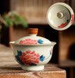 Hand Painted Peony Gaiwan For Tea Ceramic Tureen With Lid Teaware Chinese Persimmon Tea Bowl Chawan Lily Deng's store - China Tea Store